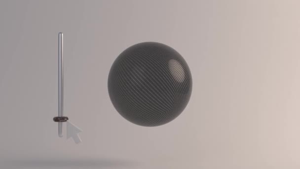 Digital Interface Animation Animated Spheres Loop — Stock Video