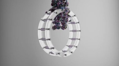 Tekerleğin üzerine düşen bitkilerin 3 boyutlu animasyonu