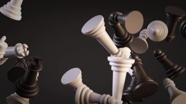 チェスボード3Dアニメーション — ストック動画
