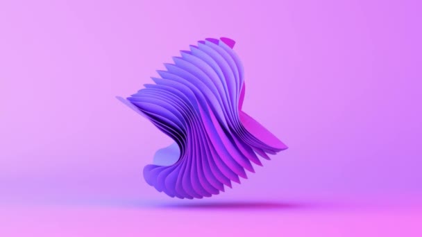 3D渲染抽象背景 折叠纺织品层悬浮 — 图库视频影像