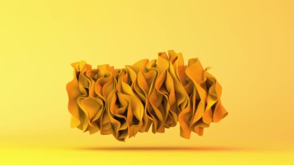 Render Abstract Background Folded Textile Layers Levitating — Stock Video