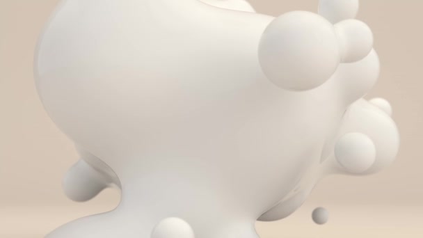 Esferas Líquidas Abstractas Animación Flotante Bucle — Vídeo de stock