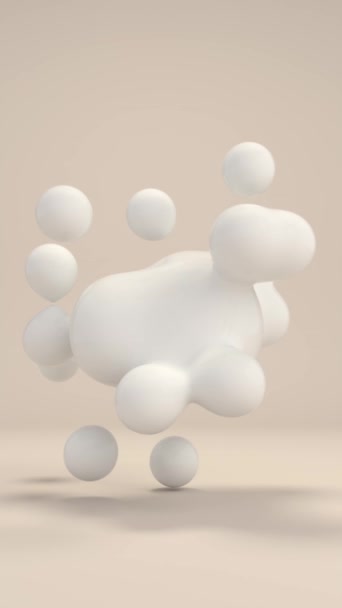 Sphères Liquides Abstraits Animation Boucle Flottante — Video