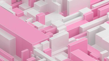 Geometrik şekiller arkaplan 3B oluşturma