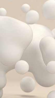 Soyut Sıvı Küre Yüzen 3B görüntüleme