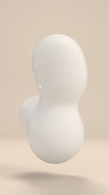 Soyut Sıvı Küre Yüzen 3B görüntüleme