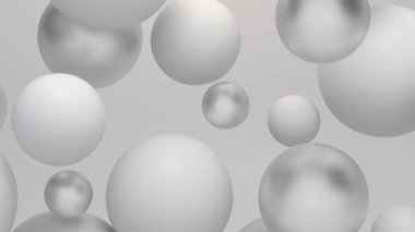 Yumuşak renkli toplar süzülüyor 3D görüntüleme