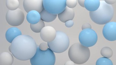 Yumuşak renkli toplar süzülüyor 3D görüntüleme