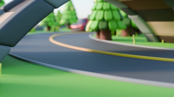 Racing Car Loop Satysfakcjonująca Animacja — Wideo stockowe