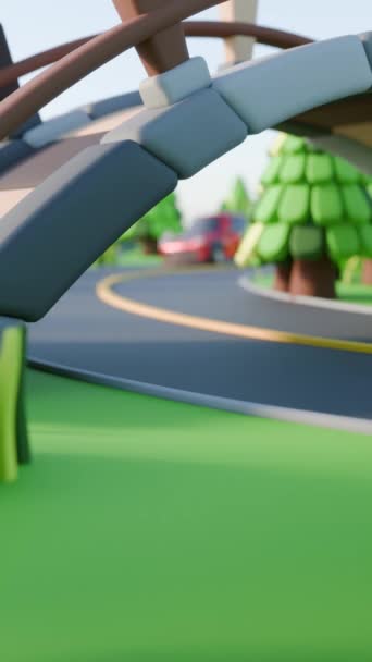 Corrida Carro Loop Animação Satisfatória — Vídeo de Stock