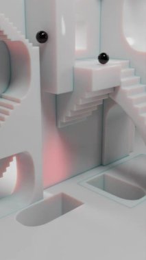 Kaydırma Topları Döngüsü 3 boyutlu animasyon merdivenleri