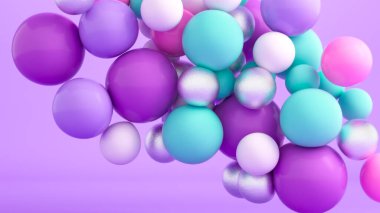 3D rengarenk şekiller oluşturma yüzen arkaplan