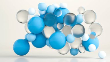 3D rengarenk şekiller oluşturma yüzen arkaplan