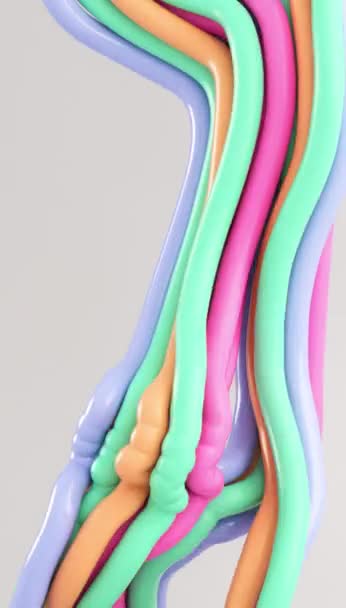 Cordas Coloridas Movimento Animação Loop — Vídeo de Stock