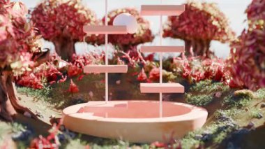 Sakız düşüşü 3 boyutlu tatmin edici animasyon