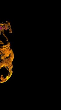 3d soyut arkaplan, çizgiler ve noktalar hareket ediyor