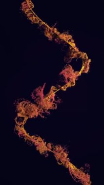 3d soyut arkaplan, parçacıklar hareket ediyor