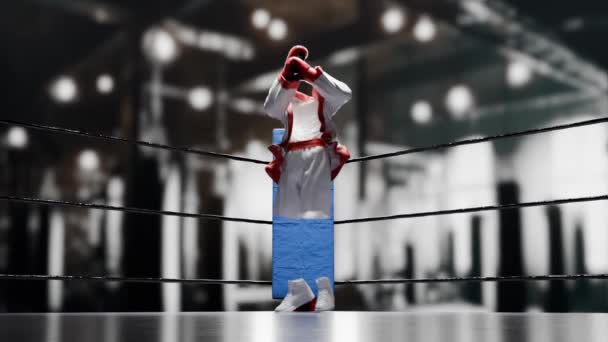 Invisível Boxers Roupas Move Durante Sessão Treino Intenso — Vídeo de Stock