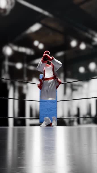 Ropa Boxeadores Invisibles Mueve Durante Sesión Entrenamiento Intenso — Vídeo de stock