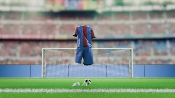 Vêtements Joueur Football Invisible Déplace Animation — Video