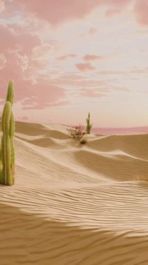 Çöl fırtınasının ortasındaki kapı, sinematik 4K görüntüleri.