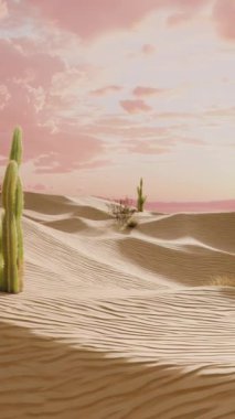 Çöl fırtınasının ortasındaki kapı, sinematik 4K görüntüleri.