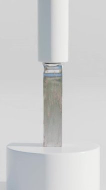 Metal çubuk gerçekçi 3B animasyonla bükülüyor