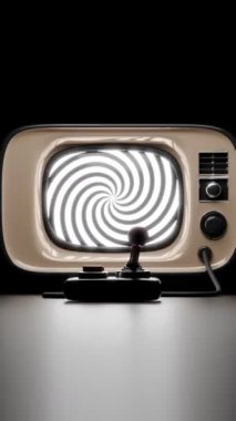 Retro Joystick ve TV 3 boyutlu döngü Canlandırması