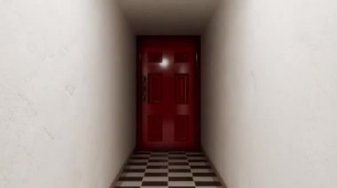 3 boyutlu döngü tatmin edici kapı koridoru canlandırması