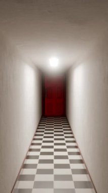 3 boyutlu döngü tatmin edici kapı koridoru canlandırması