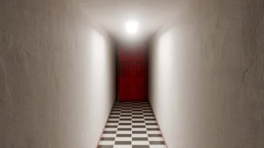 3 boyutlu döngü tatmin edici kapı koridoru canlandırması