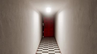 3 boyutlu döngü tatmin edici kapı koridoru canlandırması