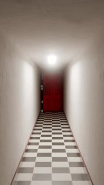 3 boyutlu döngü tatmin edici kapı koridoru canlandırması