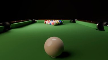 Billard tablo 3D canlandırma canlandırması