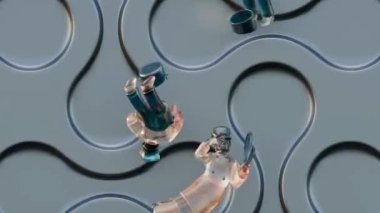 Yol döngüsünü takip eden gövdenin 3 boyutlu canlandırması