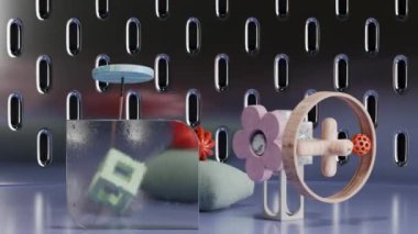 Geometrik oyun alanını tatmin eden 3 boyutlu döngü