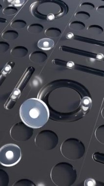Hareket halindeki renkli geometrik şekillerin 3 boyutlu animasyonu