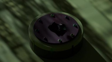 Sarkacı sallıyor, sahneyi etkinleştiriyor ve ışıkları değiştiriyor.