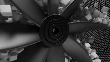 Beyaz küreler 3D döngü şekilleri canlandırma