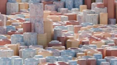 Altıgenlerin 3d animasyon arkaplanı tatmin edici bir video içinde