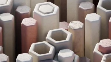 Altıgenlerin 3d animasyon arkaplanı tatmin edici bir video içinde