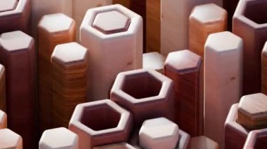 Altıgenlerin 3d animasyon arkaplanı tatmin edici bir video içinde