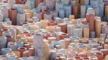 Altıgenlerin 3d animasyon arkaplanı tatmin edici bir video içinde