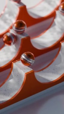 Kaydırma Topları Döngüsü 3 boyutlu tatmin edici canlandırma