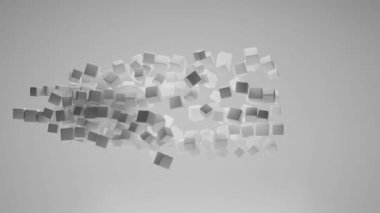 Beyaz Küre 3D döngü şekil canlandırması