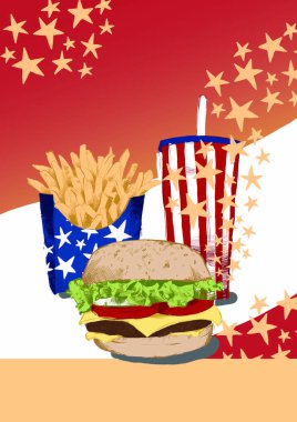 Burger menü afiş arka plan