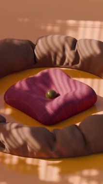 Kumaş topu zıplayan döngü 3D canlandırma canlandırması