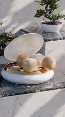 Şişirme şekilleri sürpriz Döngü 3 boyutlu merdiven canlandırması