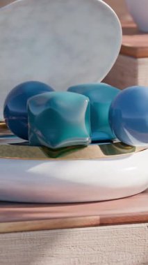 Şişirme şekilleri sürpriz Döngü 3 boyutlu merdiven canlandırması