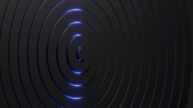 Konsantrik Halkalar Döngüsü 3 boyutlu tatmin edici canlandırma